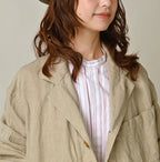 Linen Cloth 908 Work Coat Linen Detail