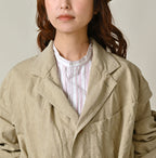 Linen Cloth 908 Work Coat Linen Detail
