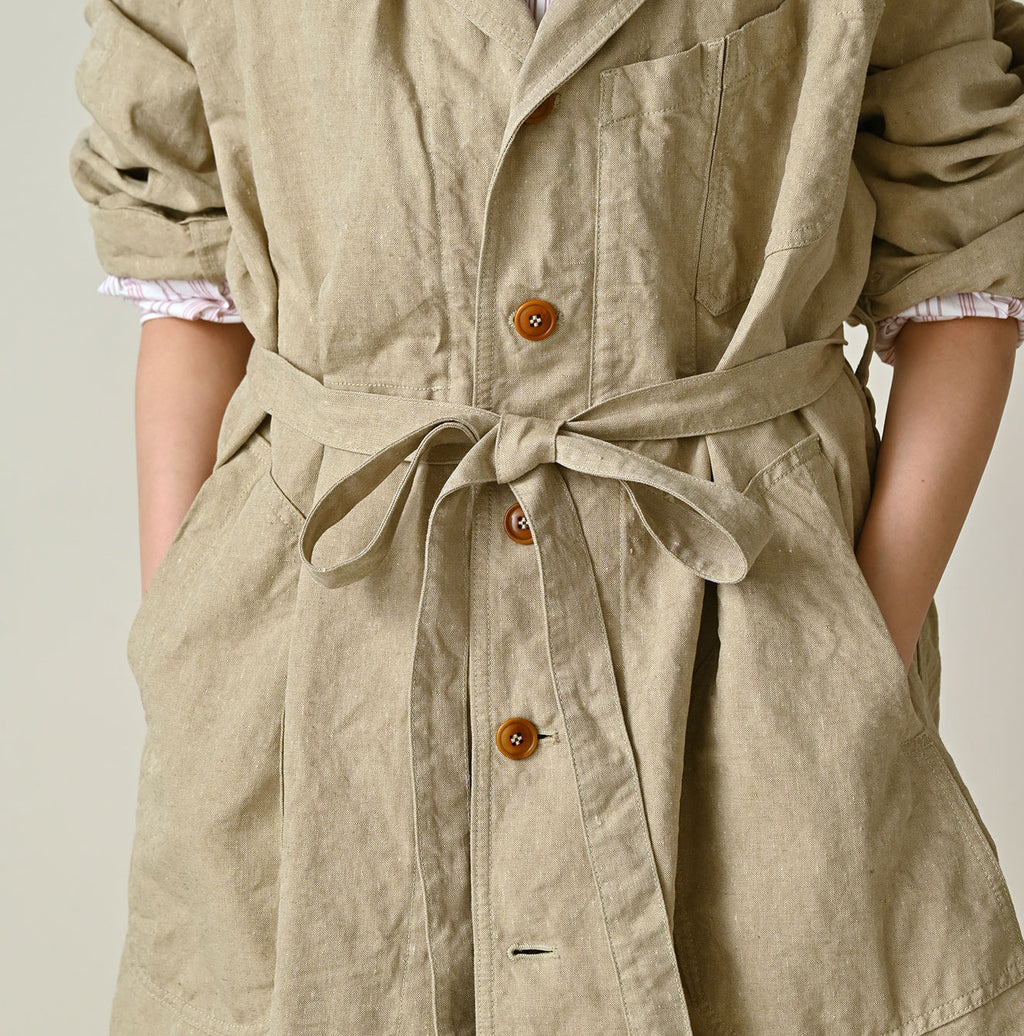 Linen Cloth 908 Work Coat Linen Detail
