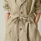 Linen Cloth 908 Work Coat Linen Detail