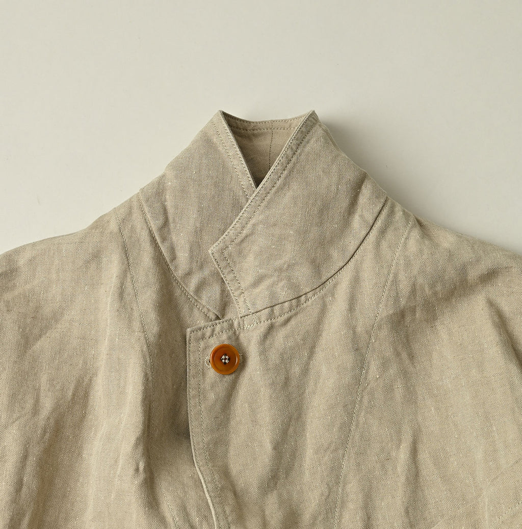 Linen Cloth 908 Work Coat Linen Detail