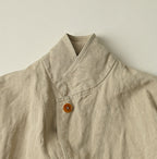 Linen Cloth 908 Work Coat Linen Detail