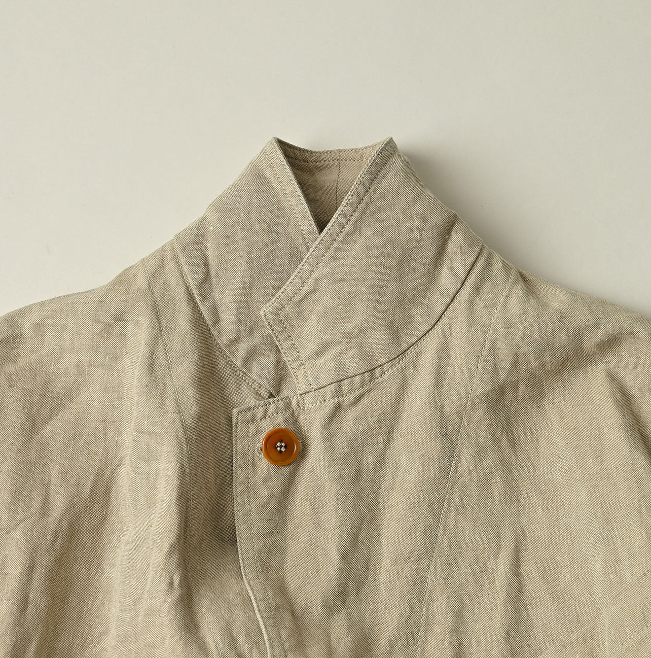 Linen Cloth 908 Work Coat Linen Detail
