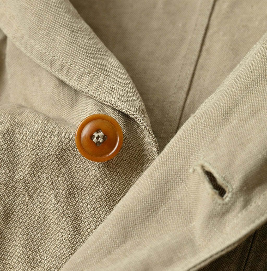 Linen Cloth 908 Work Coat Linen Detail