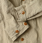 Linen Cloth 908 Work Coat Linen Detail