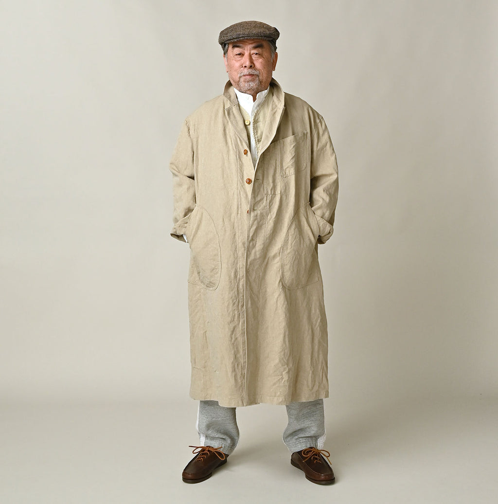 Linen Cloth 908 Work Coat Linen Male Model