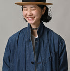 Indigo Mugihiko Denim 908 Work Coat Zyu Detail