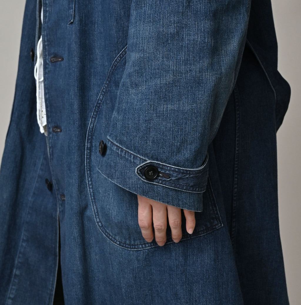 Indigo Mugihiko Denim 908 Work Coat Zyu Detail