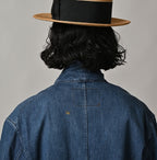 Indigo Mugihiko Denim 908 Work Coat Zyu Detail