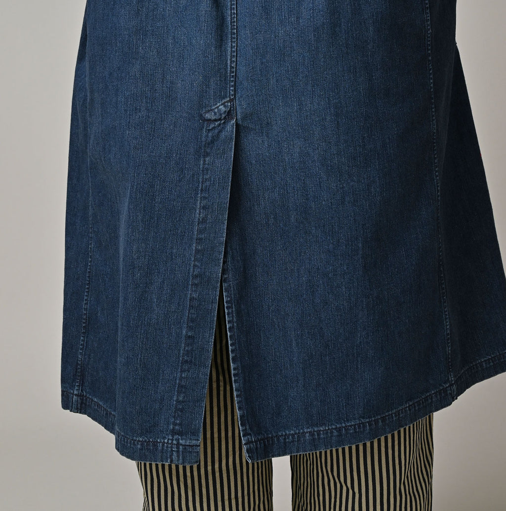 Indigo Mugihiko Denim 908 Work Coat Zyu Detail