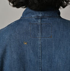 Indigo Mugihiko Denim 908 Work Coat Zyu Detail