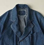 Indigo Mugihiko Denim 908 Work Coat Zyu Detail