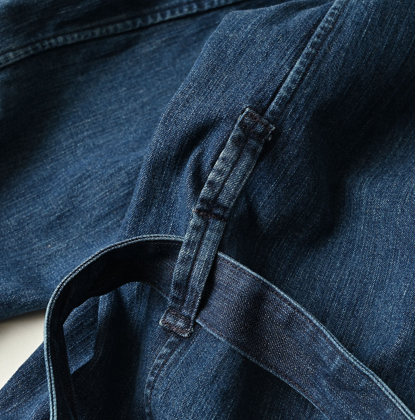 Indigo Mugihiko Denim 908 Work Coat Zyu Detail