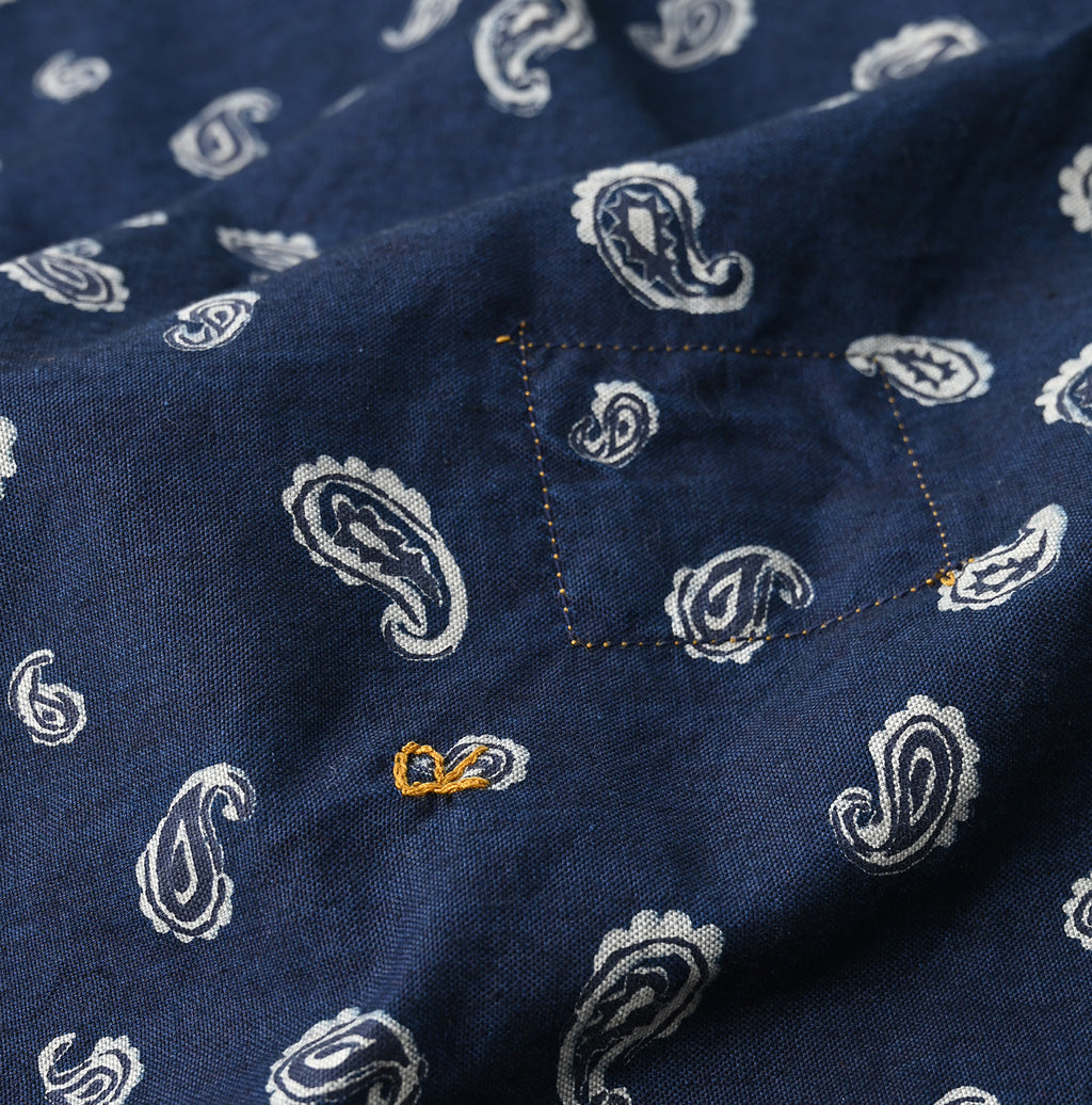 Indigo 504 OX Paisley 908 Loafer Button Down Pull Detail