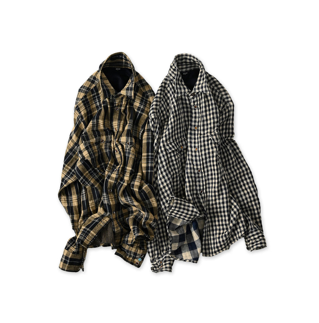 Indigo Double Woven 908 Ocean Eastern Shirt