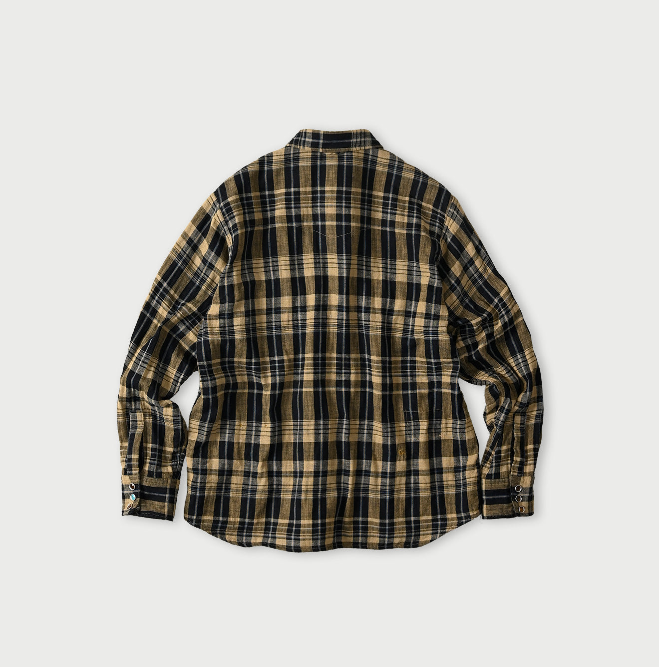 Indigo Double Woven 908 Ocean Eastern Shirt Back