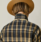 Indigo Double Woven 908 Ocean Eastern Shirt Detail