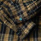 Indigo Double Woven 908 Ocean Eastern Shirt Detail