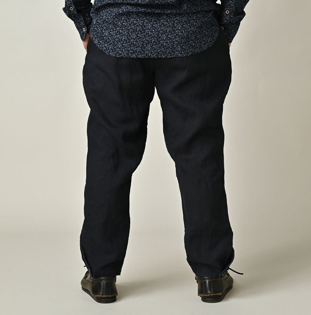 Indigo Linen Herringbone 908 Joppan Male Model