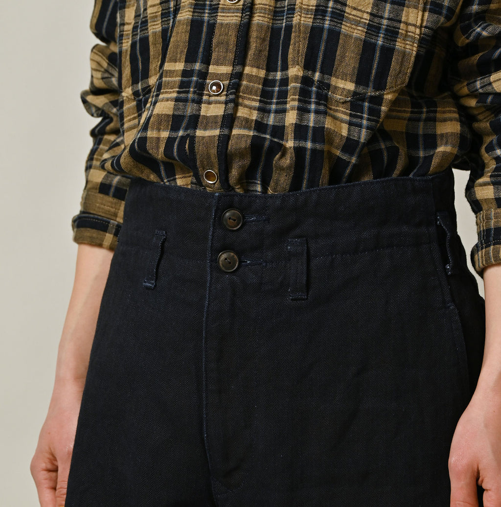 Indigo Linen Herringbone 908 Joppan