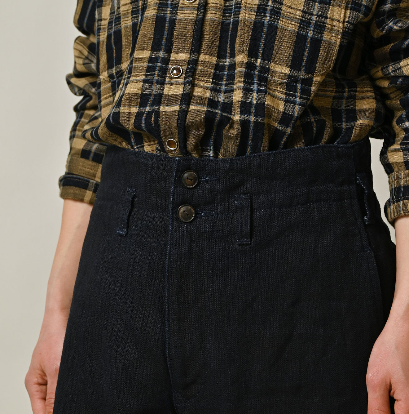 Indigo Linen Herringbone 908 Joppan