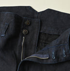 Indigo Linen Herringbone 908 Joppan Detail