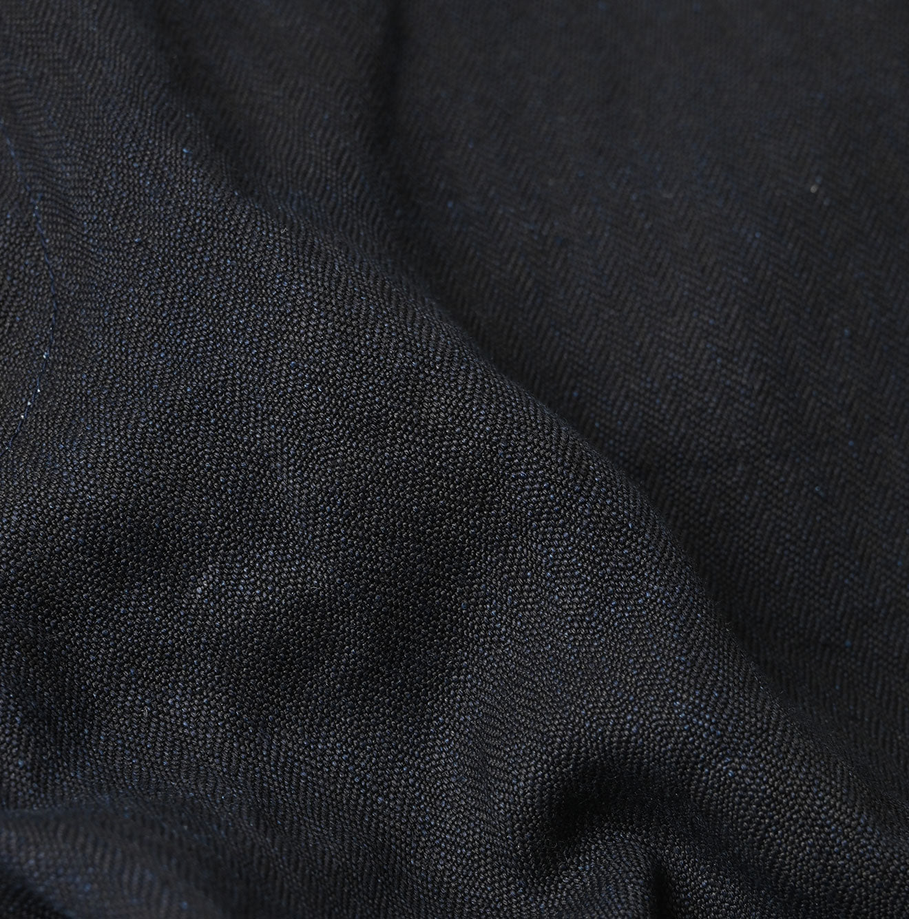 Indigo Linen Herringbone 908 Joppan Detail