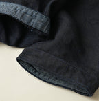 Indigo Linen Herringbone 908 Joppan Detail