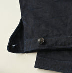 Indigo Linen Herringbone 908 Joppan Detail