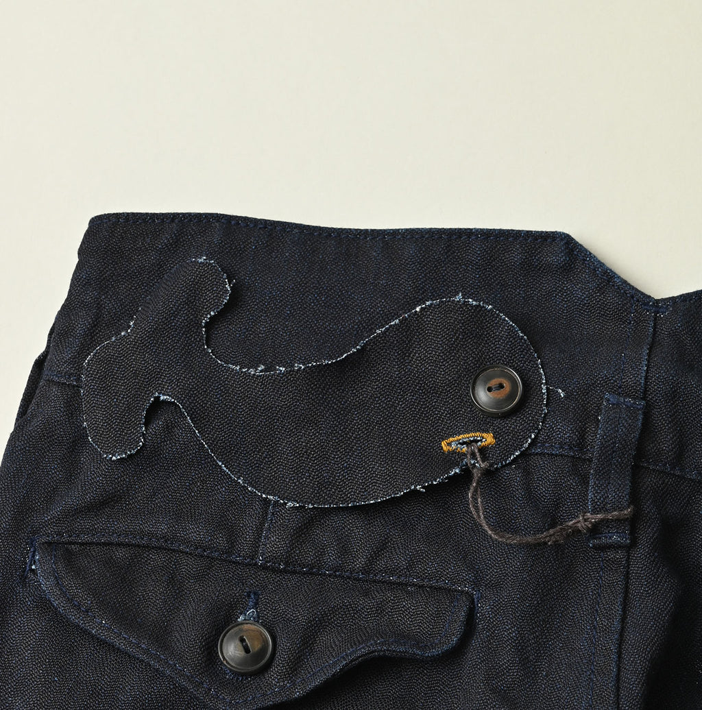 Indigo Linen Herringbone 908 Joppan Detail