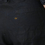 Indigo Linen Herringbone 908 Painter Pants Detail