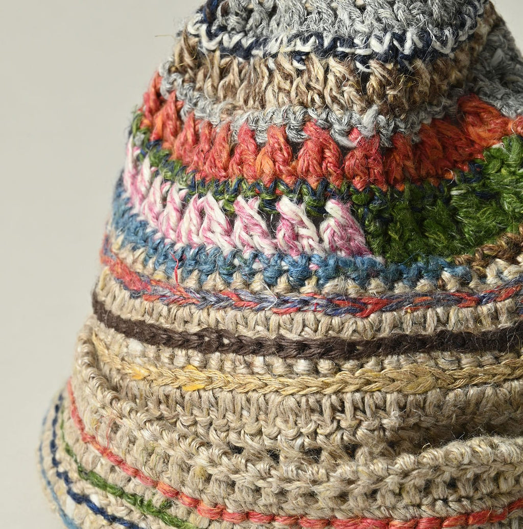 Linen Rug Knitted Cap Detail