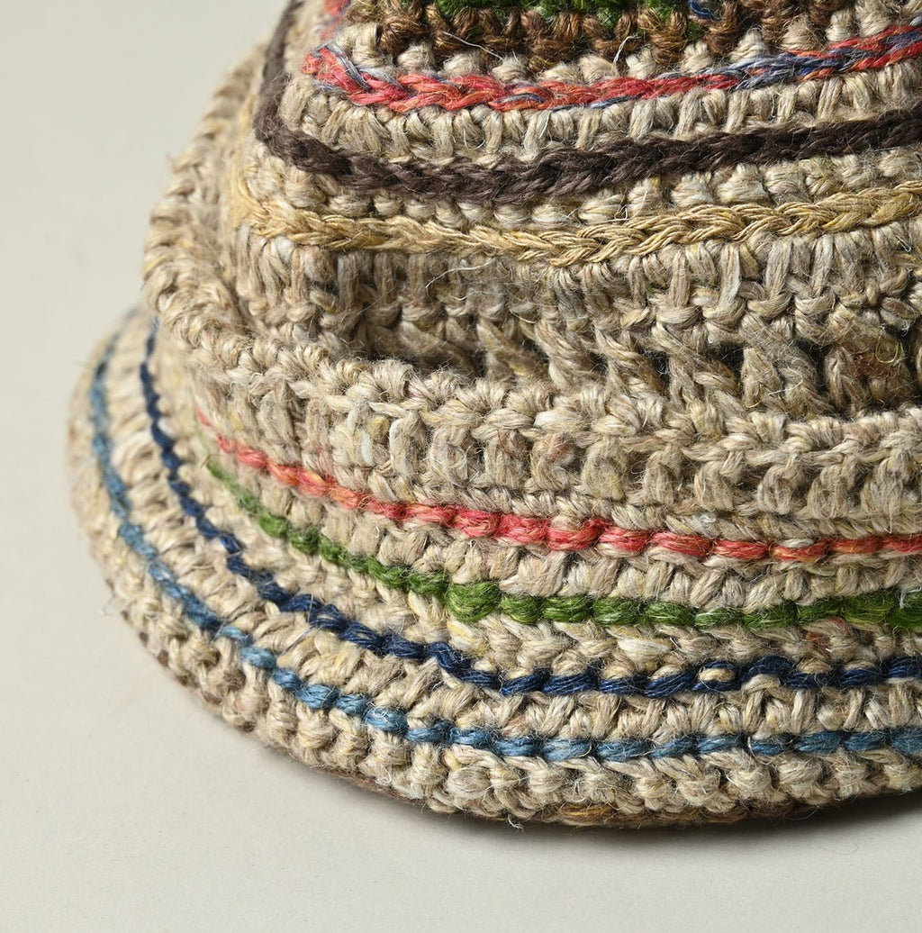 Linen Rug Knitted Cap Detail