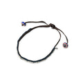 Antique Beads Leather Choker Dark Brown