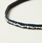 Antique Beads Leather Choker Detail