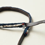 Antique Beads Leather Choker Detail