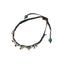 Antique Beads Leather Choker Dark Brown