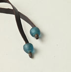 Antique Beads Leather Choker Detail