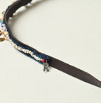 Antique Beads Leather Choker Detail