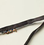 Antique Beads Leather Choker Detail