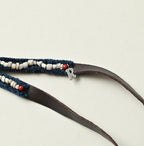 Antique Beads Leather Waist Tie Detail