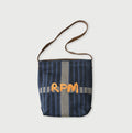 Indigo Linen Jacquard Bag