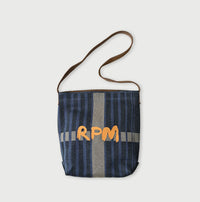 Indigo Linen Jacquard Bag