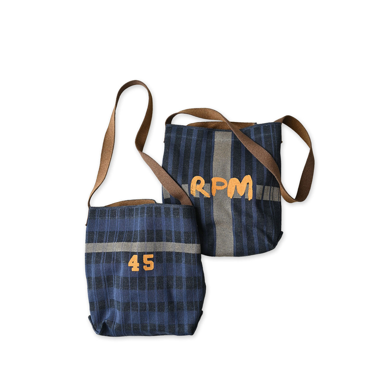 Indigo Linen Jacquard Bag