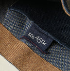 Indigo Linen Jacquard Bag Detail