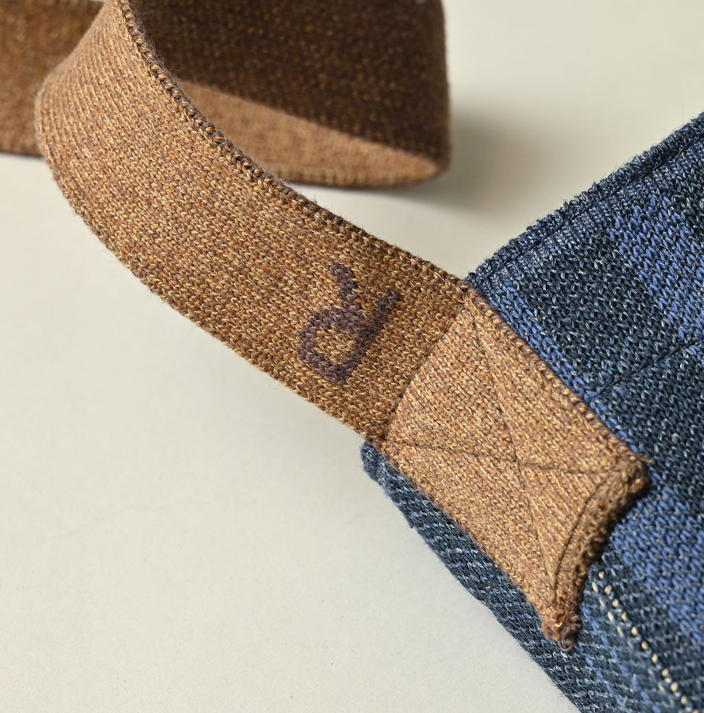 Indigo Linen Jacquard Bag Detail