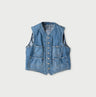 Rye Mugi Denim 908 Work Vest Distressed