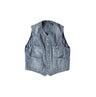 Rye Mugi Denim 908 Work Vest Distressed Hickory Zyu