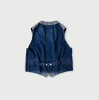 Rye Mugi Denim 908 Work Vest Distressed Back