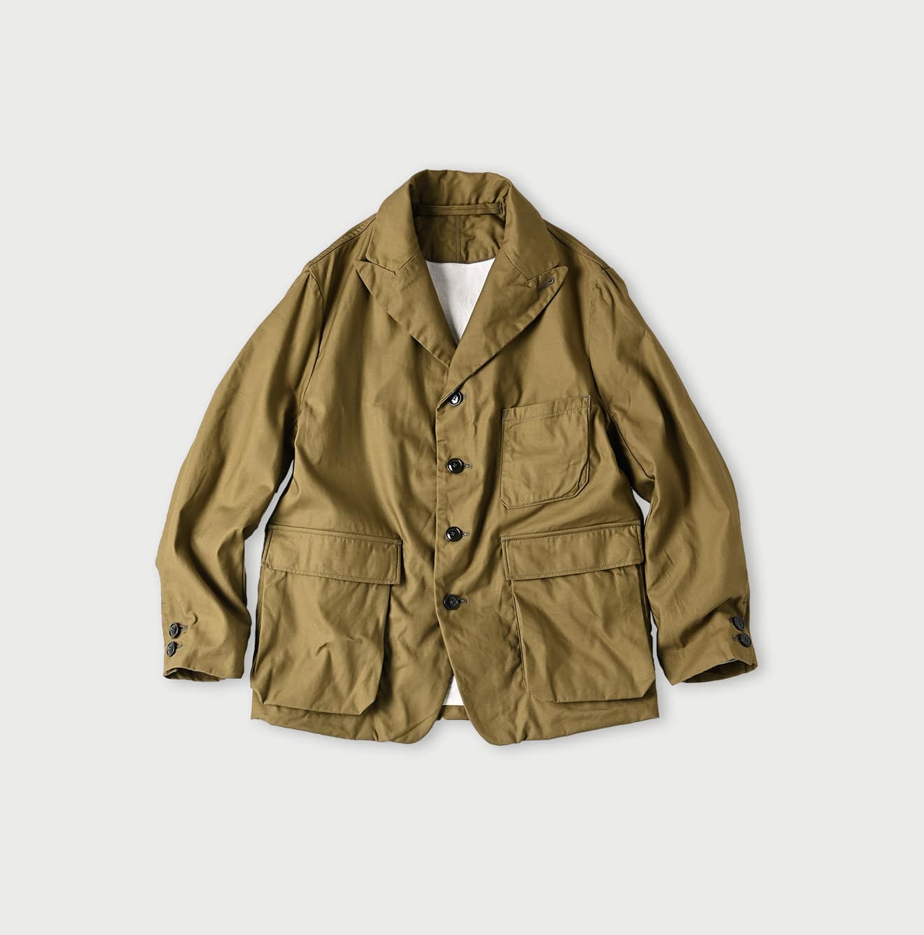 Thin Back Satin 908 Jacketer Khaki